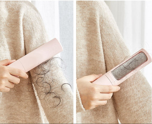 2-in-1 Reusable Pet Hair Remover – Self-Cleaning Lint Roller Brush