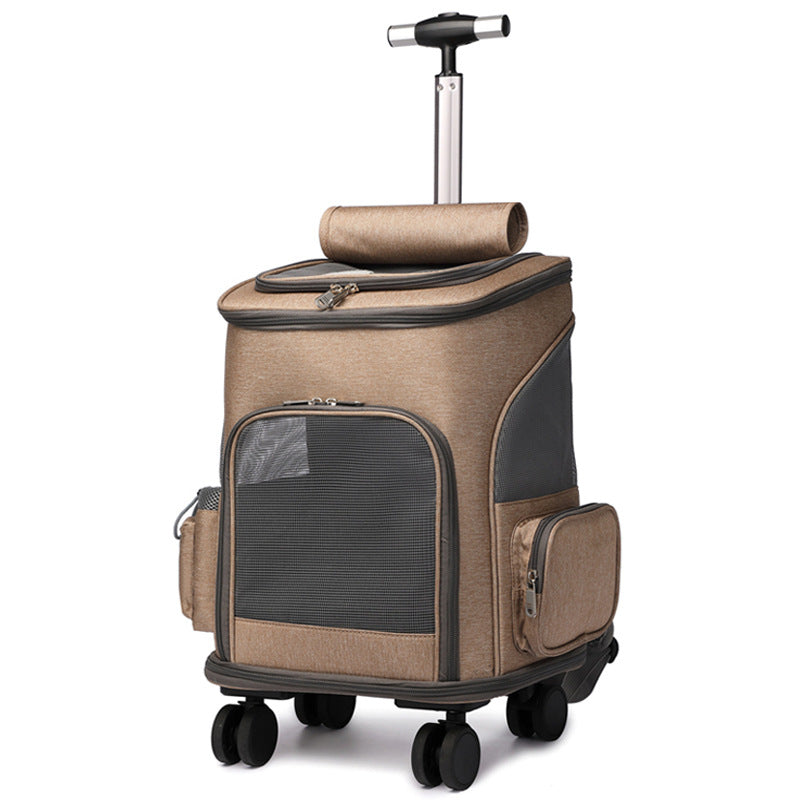 Portable Travelling Trolley Pet Backpack