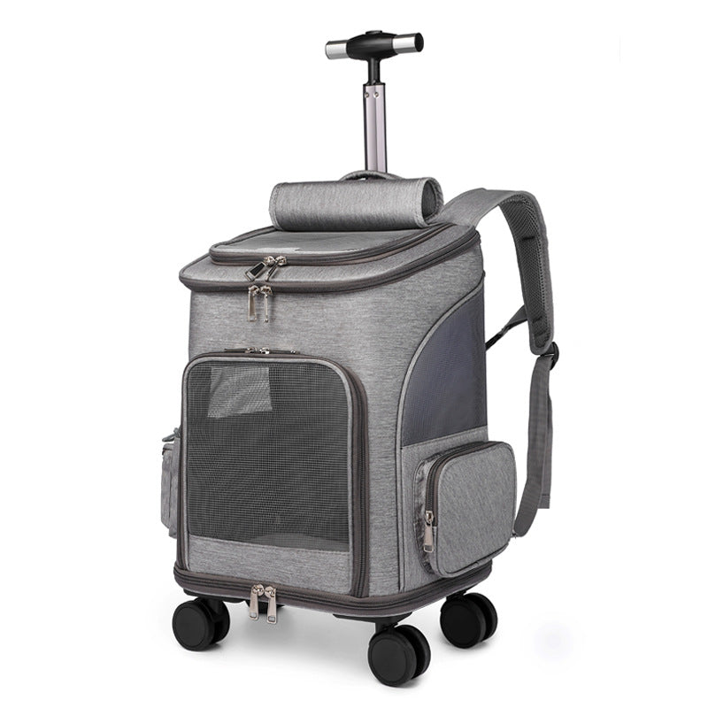 Portable Travelling Trolley Pet Backpack
