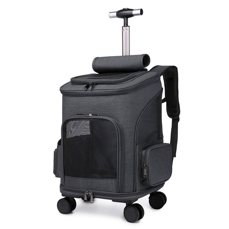 Portable Travelling Trolley Pet Backpack