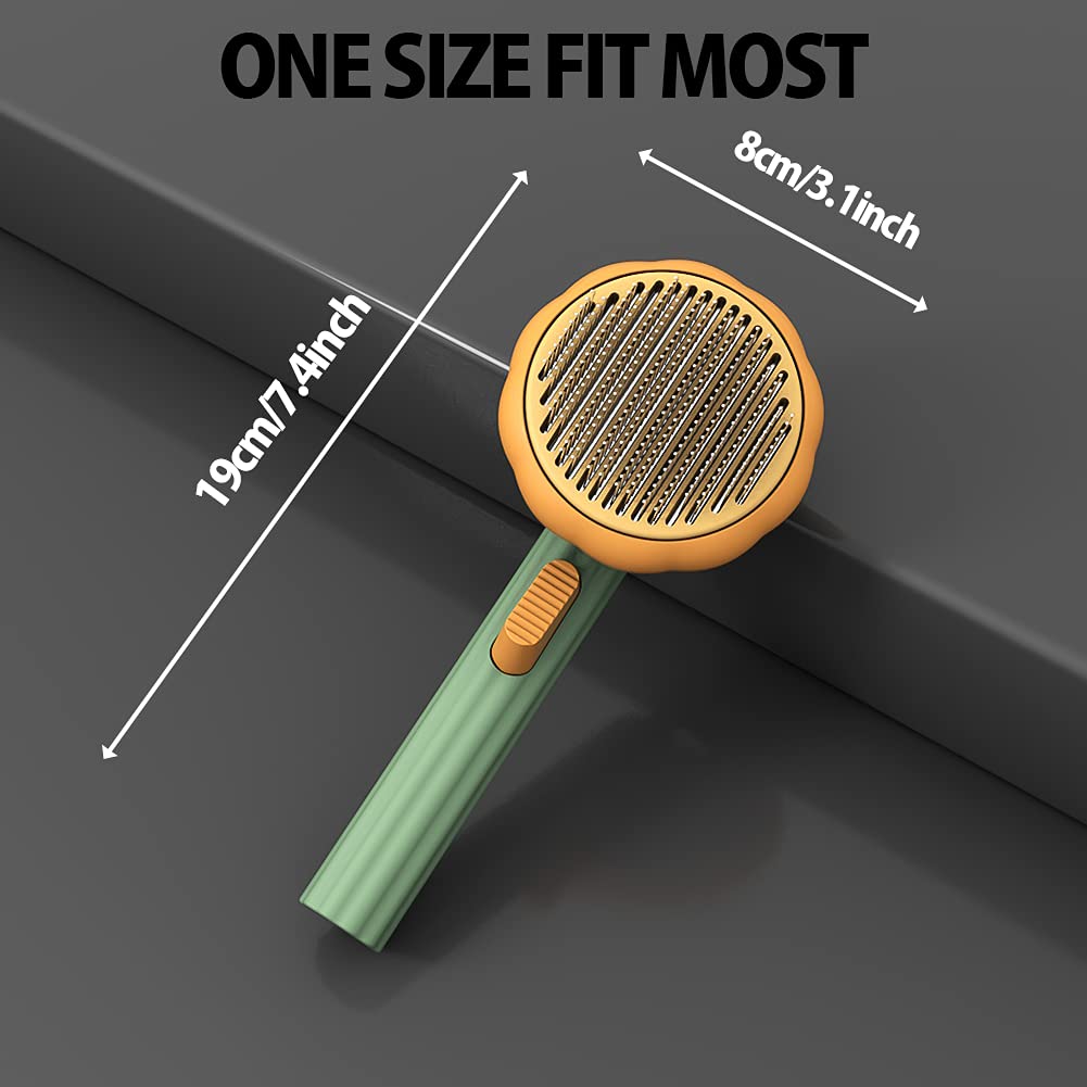 Pet Pumpkin & Grooming Slicker Brush For Tangled Hair
