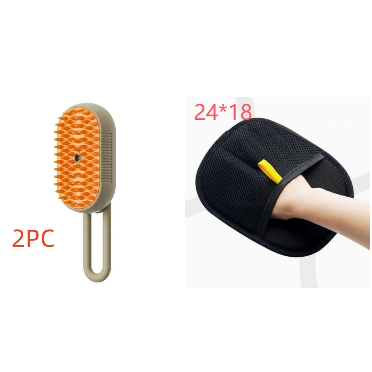 3-in-1 Electric Spray Grooming Brush for Hair Removal & Massage
