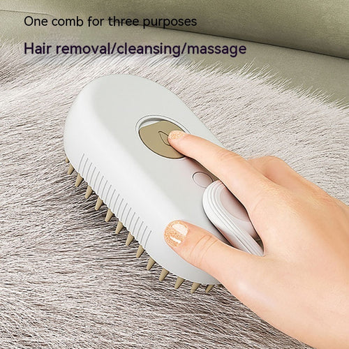 3-in-1 Electric Spray Cat and Dog Grooming Brush for Hair Removal and Massage