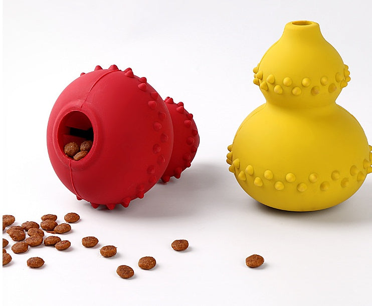 Leaky Gourd Pet Toy - Natural Rubber Resistant To Biting And Grinding Teeth