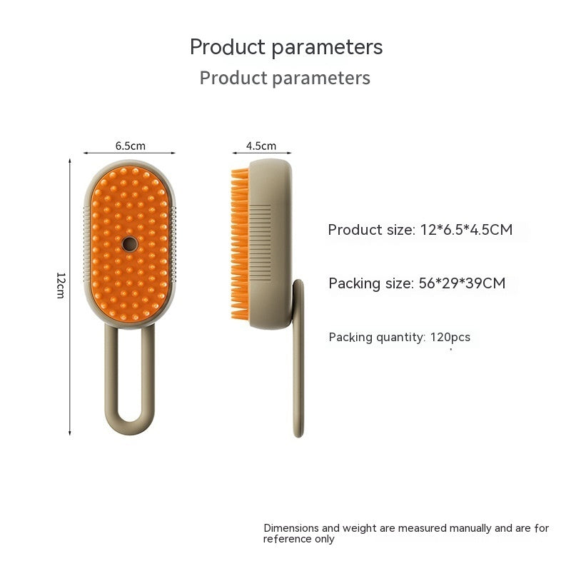 3-in-1 Electric Spray Grooming Brush for Hair Removal & Massage