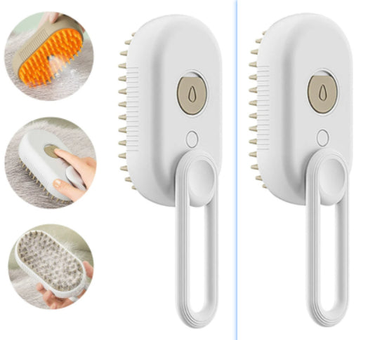 3-in-1 Electric Spray Grooming Brush for Hair Removal & Massage